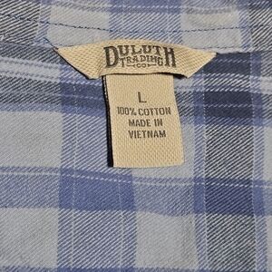 Duluth Trading Co Blue Plaid Men's Shirt
